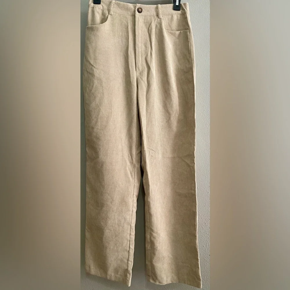 SHEIN Tan Corduroy Pants